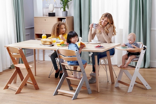 KINDERKRAFT Esszimmerstuhl Enock Grau Holz