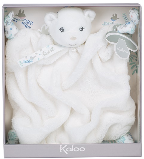 Kaloo Plume Plüsch Schmusetuch für Babys Weißer Bär
