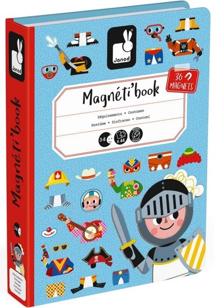 Janod Magnetibook Obliekanie chlapci Magnetická kniha pre deti