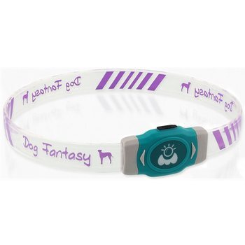 Obojok Dog Fantasy LED Svietiaci rôznofarebný nabíjací L 65cm