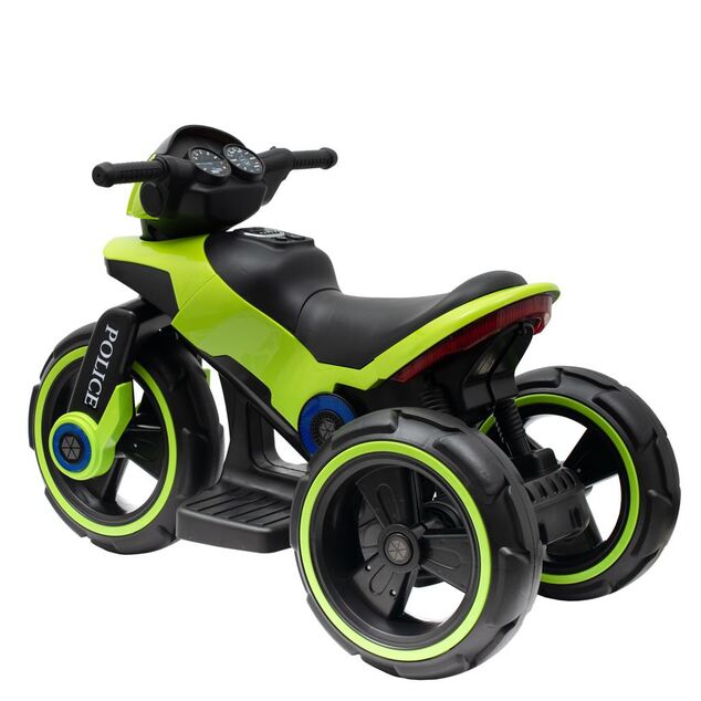Detská elektrická motorka Baby Mix POLICE zelená