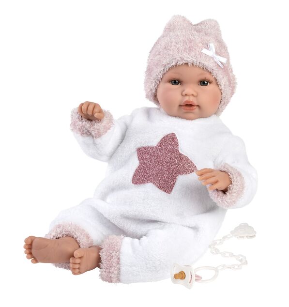 Llorens 63648 NEW BORN - realistická bábika bábätko so zvukmi a mäkkým látkovým telom - 36