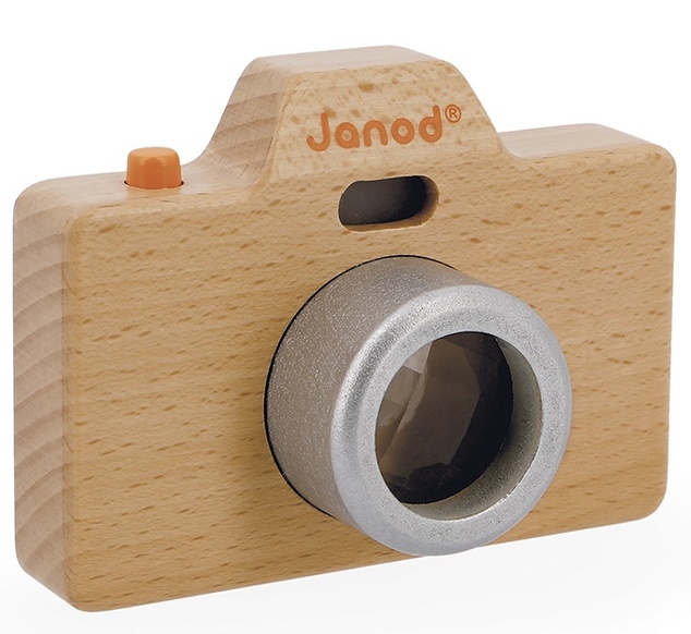 Janod Detský drevený fotoaparát so zvukmi a svetlom