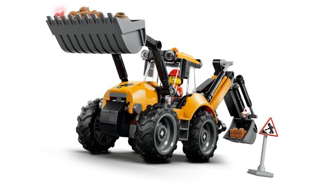LEGO® City 60480 Žltý nakladač s rýpadlom