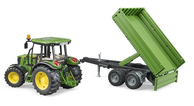 Bruder 02108 Tracteur John Deere 5115 M avec remorque