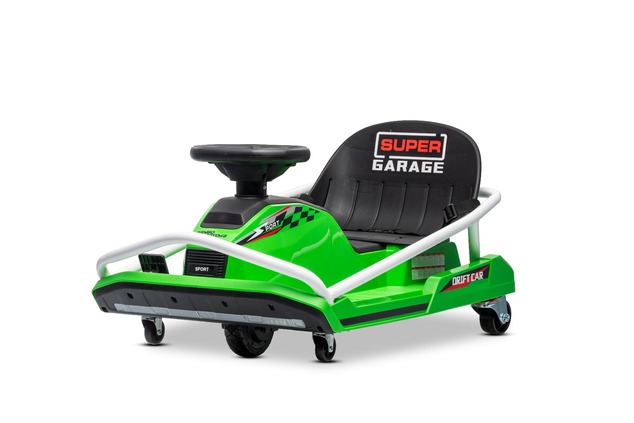 Beneo Motors Go-Kart da drift 24V, verde, 300W Motore Brushless, Batteria al litio, D