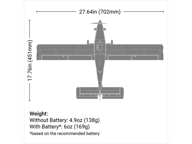 E-flite Air Tractor 0.70m SAFE Select BNF Basic