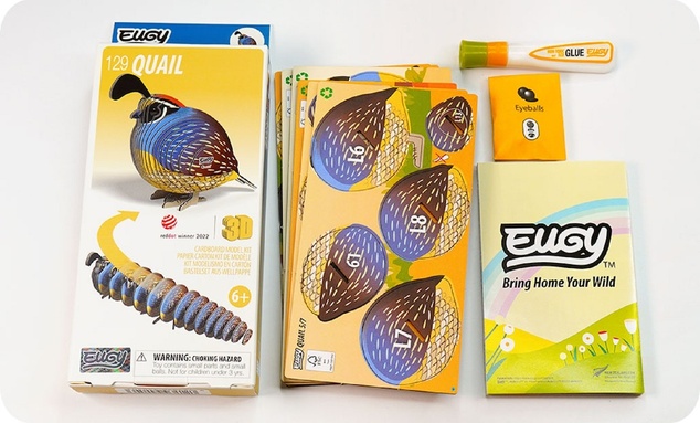 EUGY Wachtel 3D Kartonbausatz