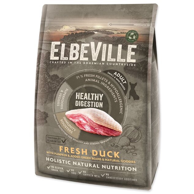 Krmivo ELBEVILLE Adult Mini Healthy Digestion Fresh Duck 4kg