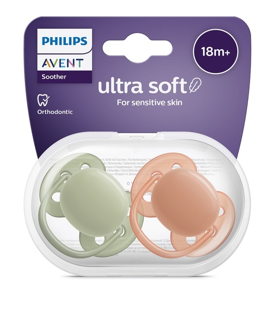 Philips AVENT Cumlík Ultrasoft Premium neutrální 18m+ 2 ks