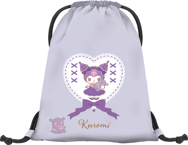 BAAGL SET 5 Core Kuromi Sweet One: Rucksack, Federmäppchen, Beutel, Gürteltasche, Laptop-Hülle GR