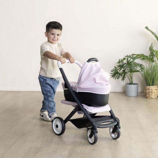 Smoby Kombinovaný kočík Maxi Cosi pre bábiky svetlo ružový