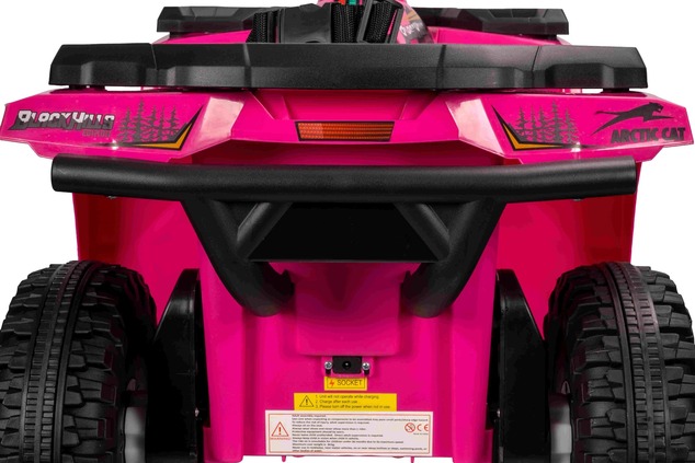 Licencovaná elektrická štvorkolka Arctic Cat 12V so zadným pohonom, ružová, LED svetlá, Lí