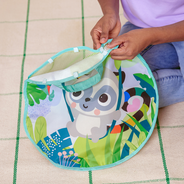 BRIGHT STARTS Piscine de jeu avec balles Rowdy Rainforest™ Stow &amp; Go, 6m+