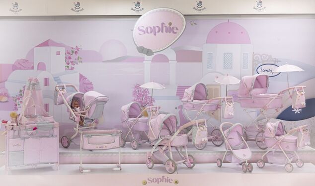 DeCuevas 82075 Passeggino pieghevole per bambole REBORN con ombrellone e accessori Sophie 2025 -