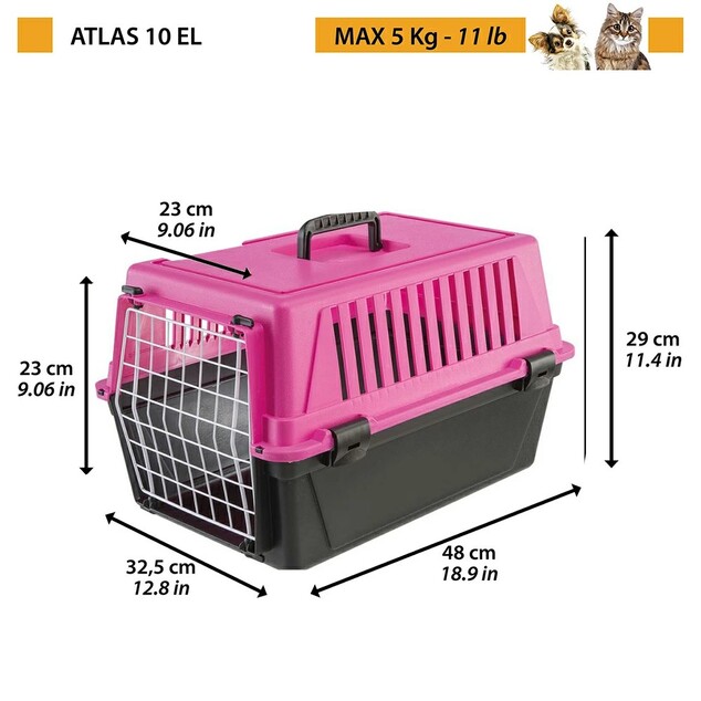 Cutie de transport Ferplast Atlas 10 lila 32,5 x 48 x 29 cm