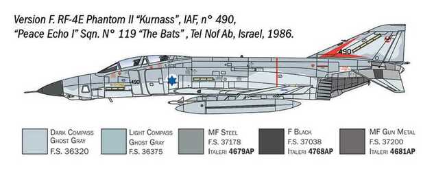 Model Kit repülőgép 1477 - RF-4 C/E Phantom II (1:72)