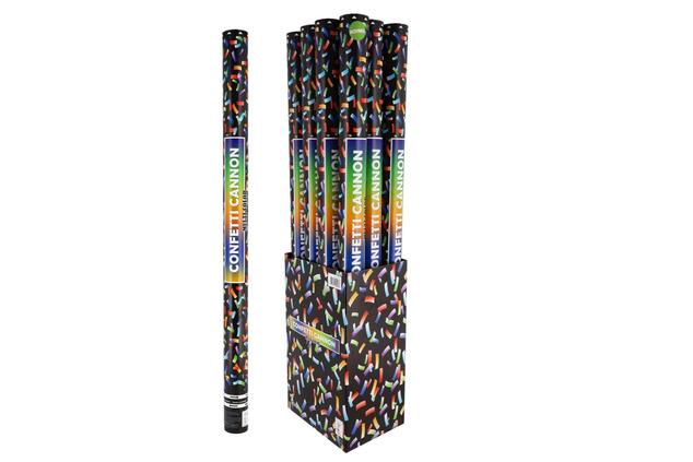 Coriandoli sparanti multicolori, in tubo 78x5cm 12pz