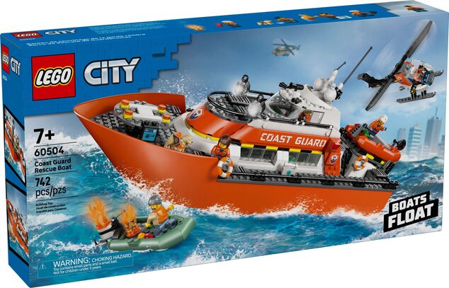 LEGO® City 60504 Záchranný čln pobrežnej hliadky a vrtuľník