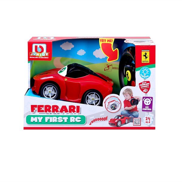 Maisto BB Junior RC - LaFerrari so svetlami a zvukmi, diaľkový ovládač červená, 27MHz