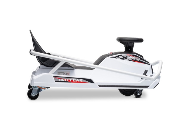 Beneo Motors Go-Kart da drift 24V, bianca, 300W Motore Brushless, Batteria al litio, Dr