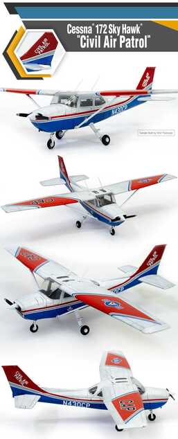 Model Kit repülőgép 12367 - CESSNA 172 SKYHAWK CIVIL AIR PATROL (1:48)