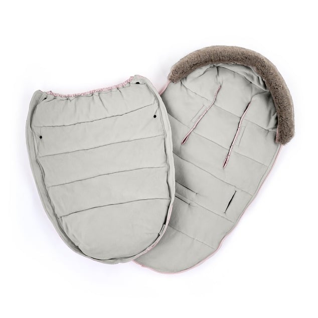 PETITE&amp;MARS Set zimný fusak Comfy 4v1 + rukavice na kočík Furry Rose Petal