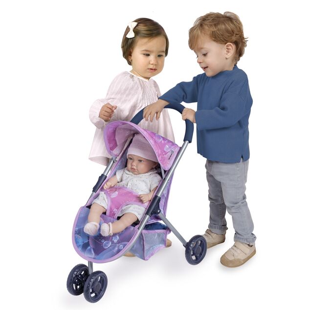 DeCuevas 90276 Športový kočík pre bábiky trojkolesový Magic Bubble 2024 - 55 cm