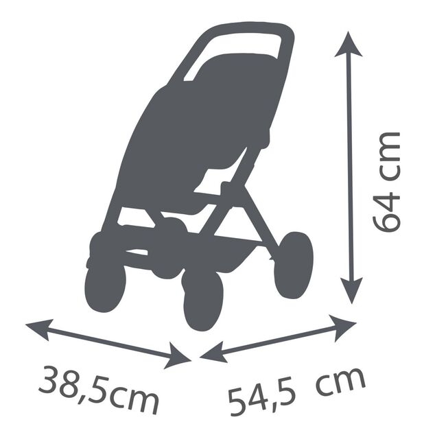 Smoby Maxi Cosi Športový kočík pre bábiky dvojčatá svetlo ružový