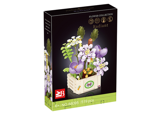Set di costruzioni fiore 22 cm