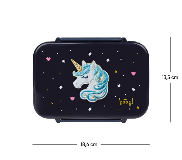 BAAGL Brotdose mit Fächern Unicorn Gold