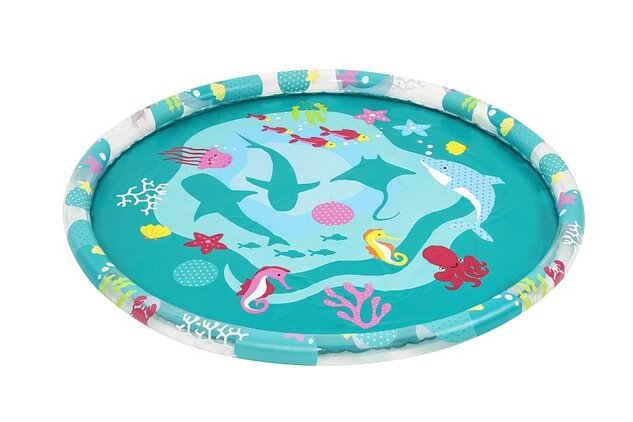 Bestway Piscina gonfiabile mondo marino, spruzzante, diametro 1,65 m