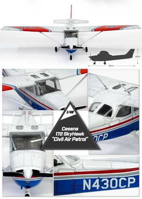 Model Kit repülőgép 12367 - CESSNA 172 SKYHAWK CIVIL AIR PATROL (1:48)