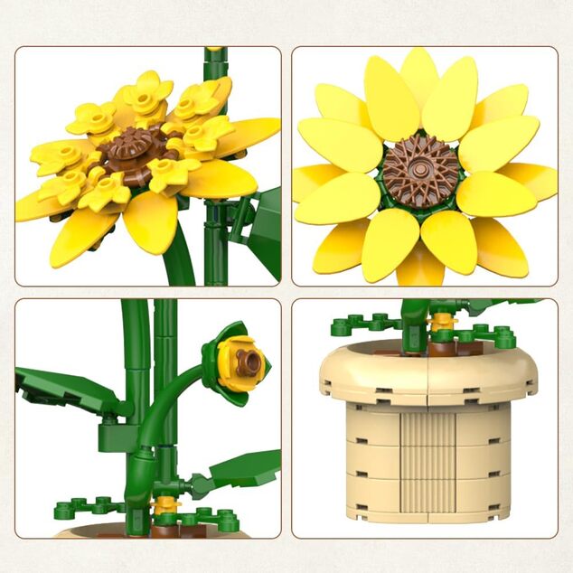 CADA Stavebnica Sunflower 27,4 cm
