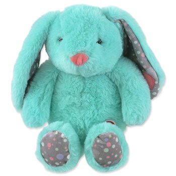 Hračka Dog Fantasy Cuddle Zajíček s tlukoucím srdcem tyrkysová 29cm