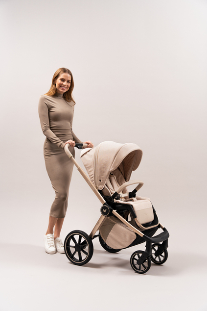 MUUVO Kombi-Kinderwagen Quick Boho Beige Set 2-in-1