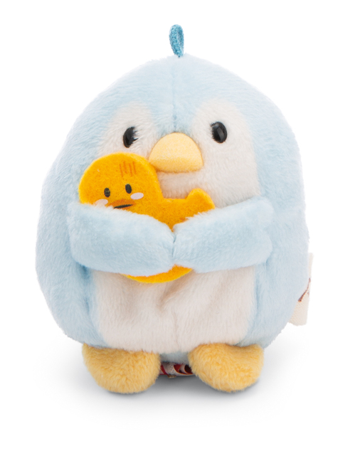 NICI Plüsch MyMochi Pinguin Waddle 8cm im Katzenkostüm und Entchen, Set Geschenkverpackung