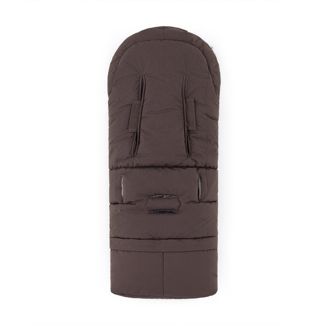 PETITE&amp;MARS Ensemble de sac d'hiver Arctic 4 en 1 + gants pour poussette Furry Rich Brown
