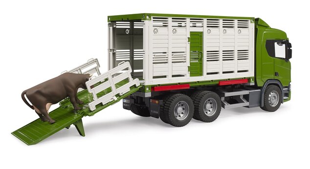 Bruder Prepravník zvierat Scania s figúrkou kravy