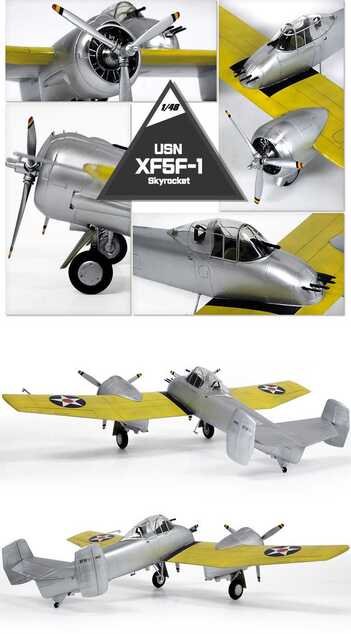 Modellkészlet repülőgép 12363 - USN XF5F-1 Skyrocket (1:48)