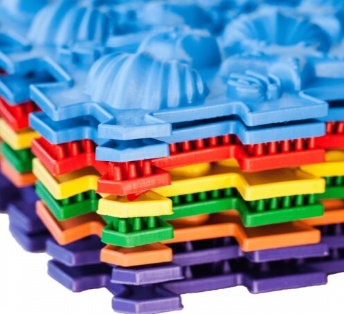 Ortek Masážna ortopedická podložka Puzzle "Námorná" 8 prvkov