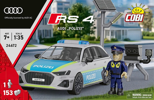Cobi 24672 Audi RS4 Polizei, 1:35, 153 p, 1 f