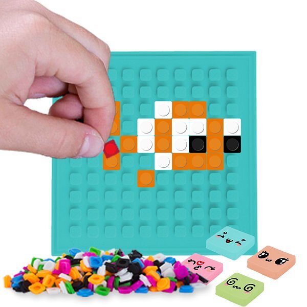 PIXIE CREW panneau mosaïque carré turquoise