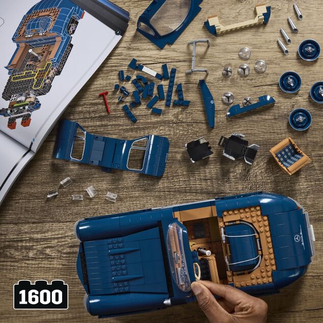 Mattel Brick Shop modèle à construire Hot Wheels - Mercedes-Benz 300SL (Série Premium)