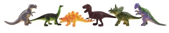 Zvieratká dinosaury mini plast 6-7cm 12ks v sáčku