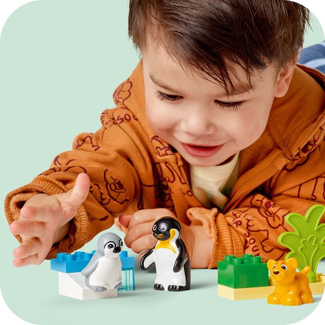 LEGO® DUPLO® 10442 Rodinky divokých zvierat: Tučniaky a levy