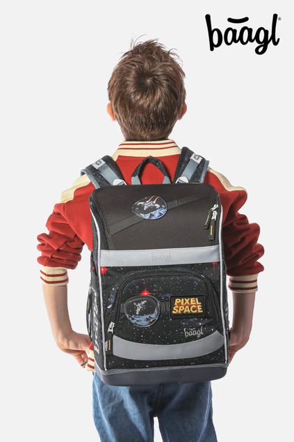 BAAGL SADA 5 Zippy Plus Pixel Space: aktovka, peračník, vrecko, zástera, peňaženka