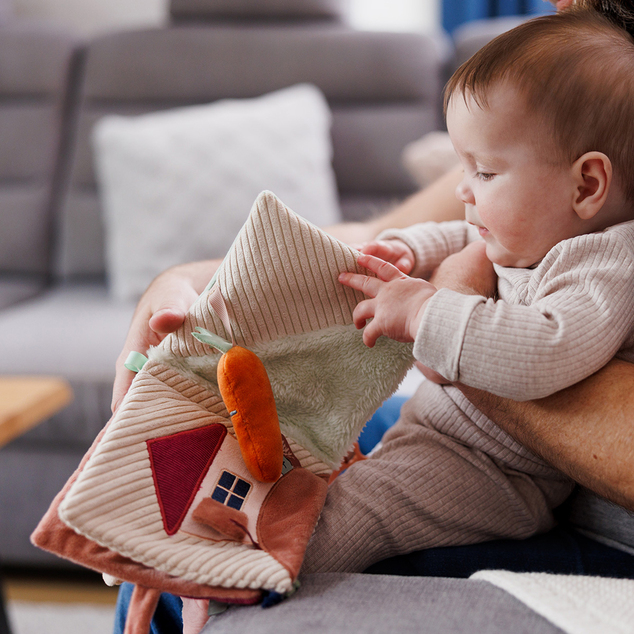 BABYONO Senzorična knjiga Rabbit Karo 0m+
