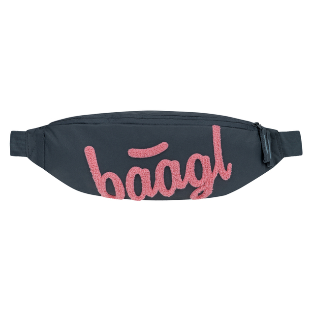 BAAGL SET 5 Core Logo rosa: Rucksack, Federmäppchen, Beutel, Gürteltasche, Laptop-Hülle GRS
