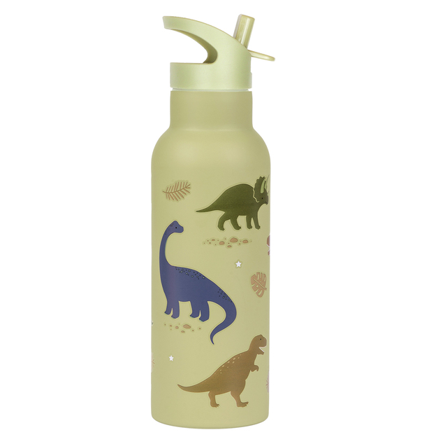 A Little Lovely Company - nerezová fľaša na pitie, 500 ml - dinosaury